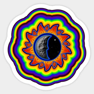 abstract rainbow sun Sticker